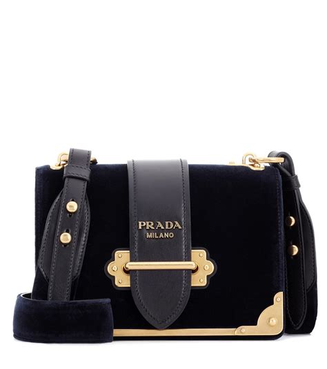 prada cahier mini|Ink Blue/black Leather Prada Cahier Bag .